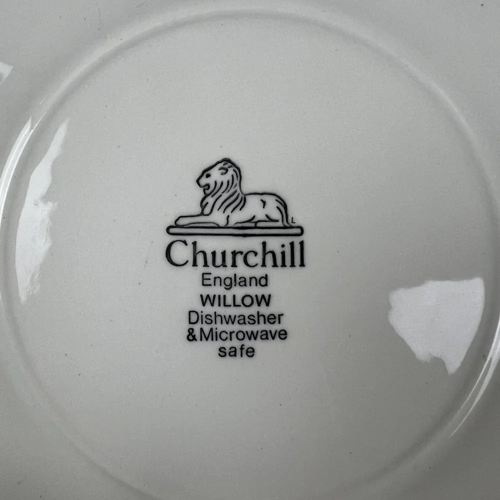Churchill England Vintage Blue Willow Dinner Plate 10